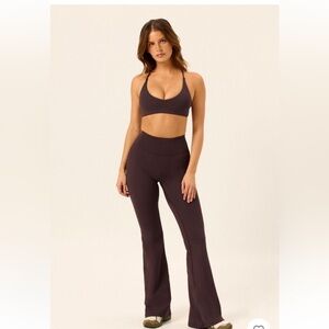 CSB invisible scrunch flares in espresso